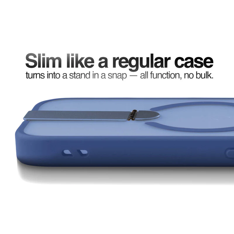 3-in-1 Frosted Back Case for Apple iPhone 15 with Magnetic Support, Vertical Stand & Silicone Grip - Image 32