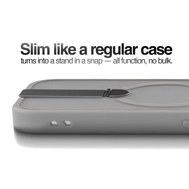 3-in-1 Frosted Back Case for Apple iphone 16 Pro Max with Magnetic Support, Vertical Stand & Silicone Grip - Image 18