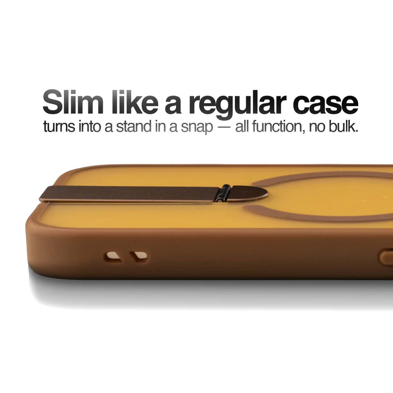 3-in-1 Frosted Back Case for Apple iPhone 16 Pro with Magnetic Support, Vertical Stand & Silicone Grip - Image 11