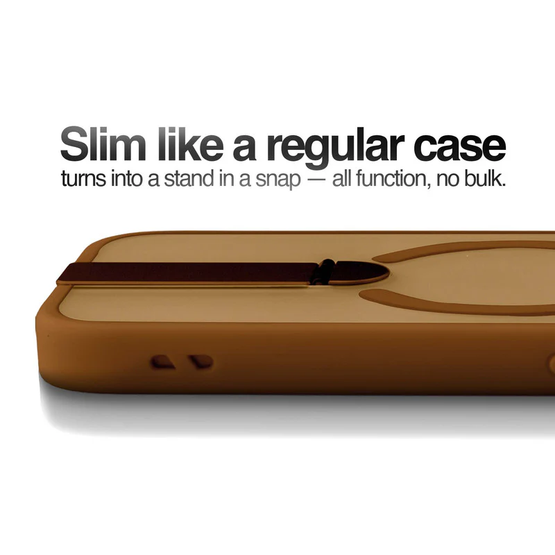 3-in-1 Frosted Back Case for Apple iPhone 16 with Magnetic Support, Vertical Stand & Silicone Grip - Image 11