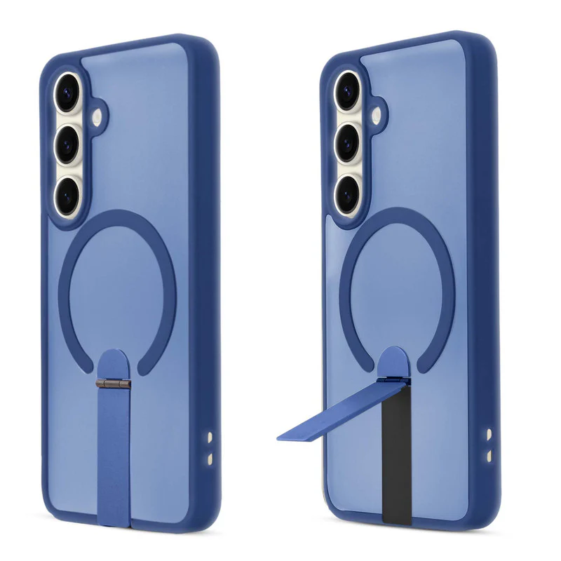 3-in-1 Frosted Back Case for Samsung S24 5G with Magnetic Support, Vertical Stand & Silicone Grip - Image 28