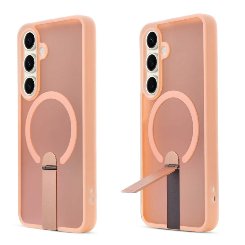3-in-1 Frosted Back Case for Samsung S24 5G with Magnetic Support, Vertical Stand & Silicone Grip - Image 35