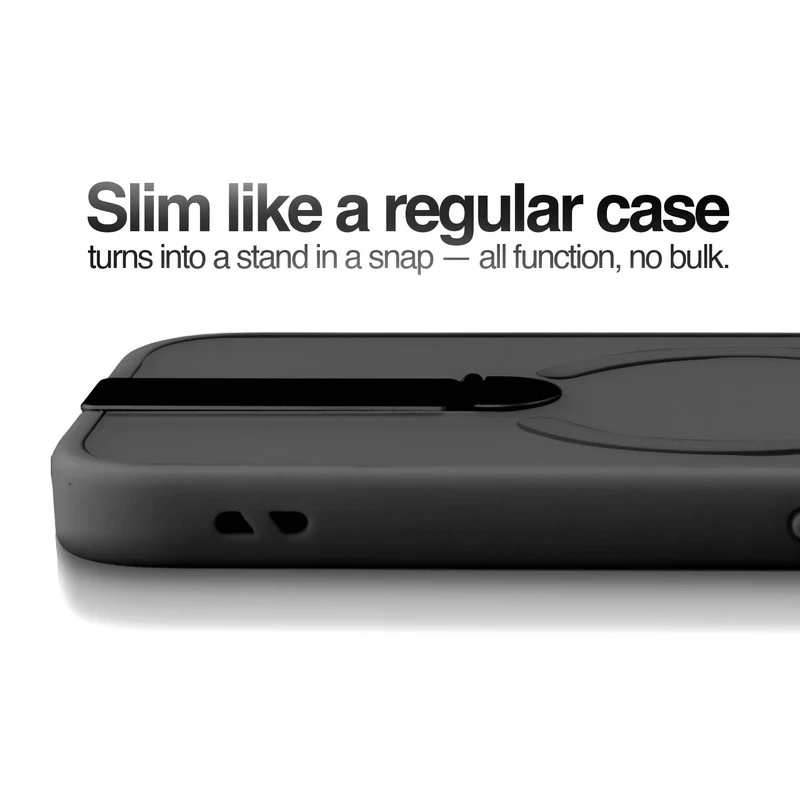 3-in-1 Frosted Back Case for Samsung S24 5G with Magnetic Support, Vertical Stand & Silicone Grip - Image 4