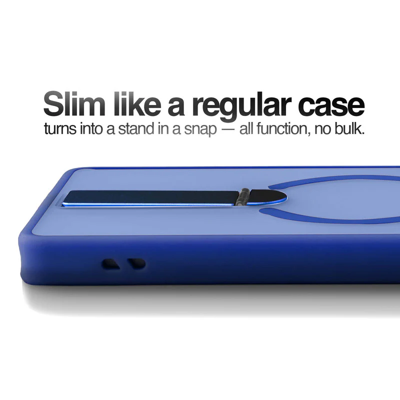 3-in-1 Frosted Back Case for Samsung S24 Ultra 5G with Magnetic Support, Vertical Stand & Silicone Grip - Image 25