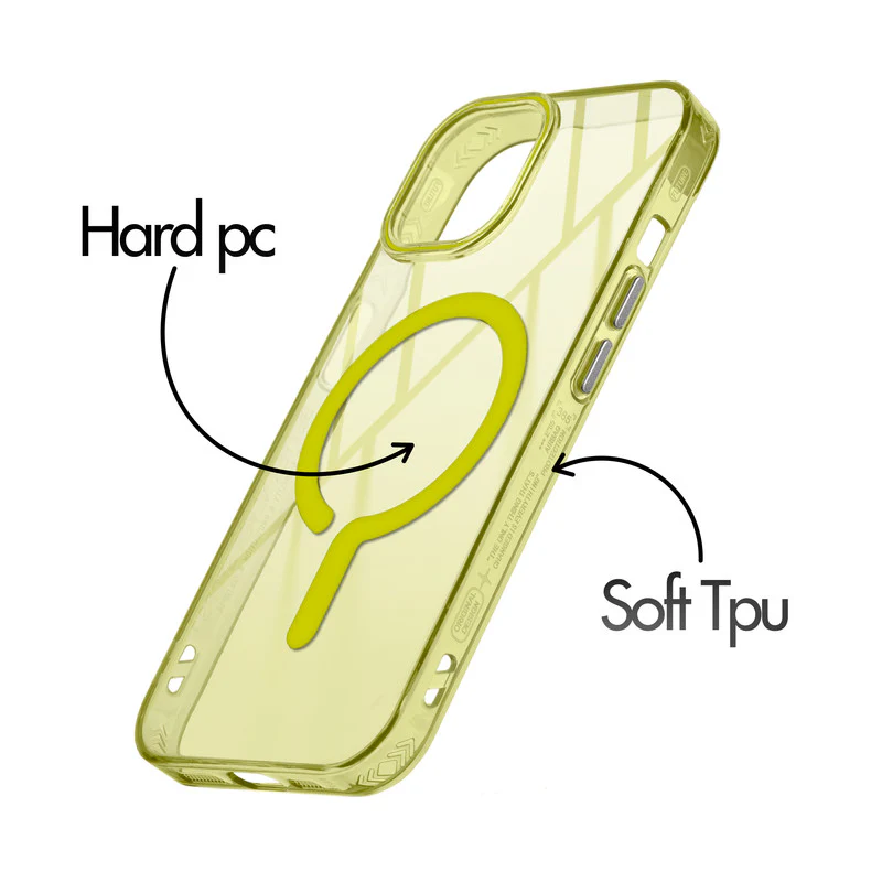 360° Airbag Protection Jelly Transparent Wireless Charging Support Compatible Back Case For Apple iPhone 15 with Metal Finish Buttons - Image 39