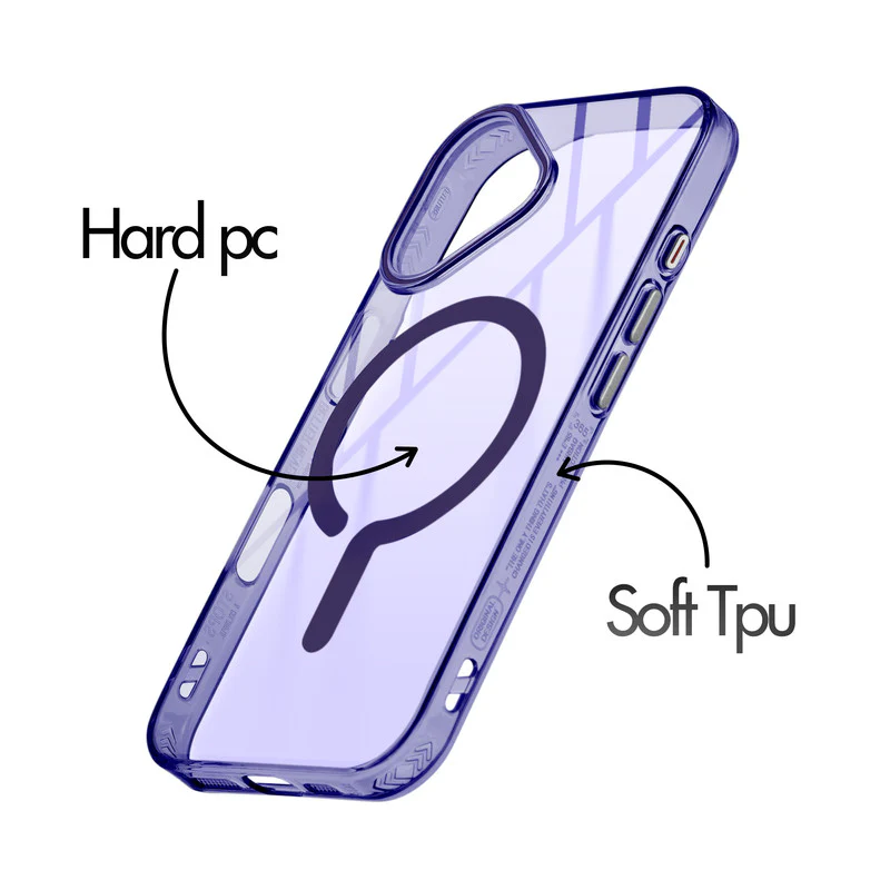 360° Airbag Protection Jelly Transparent Wireless Charging Support Compatible Back Case For Apple iPhone 16 Plus with Metal Finish Buttons - Image 15