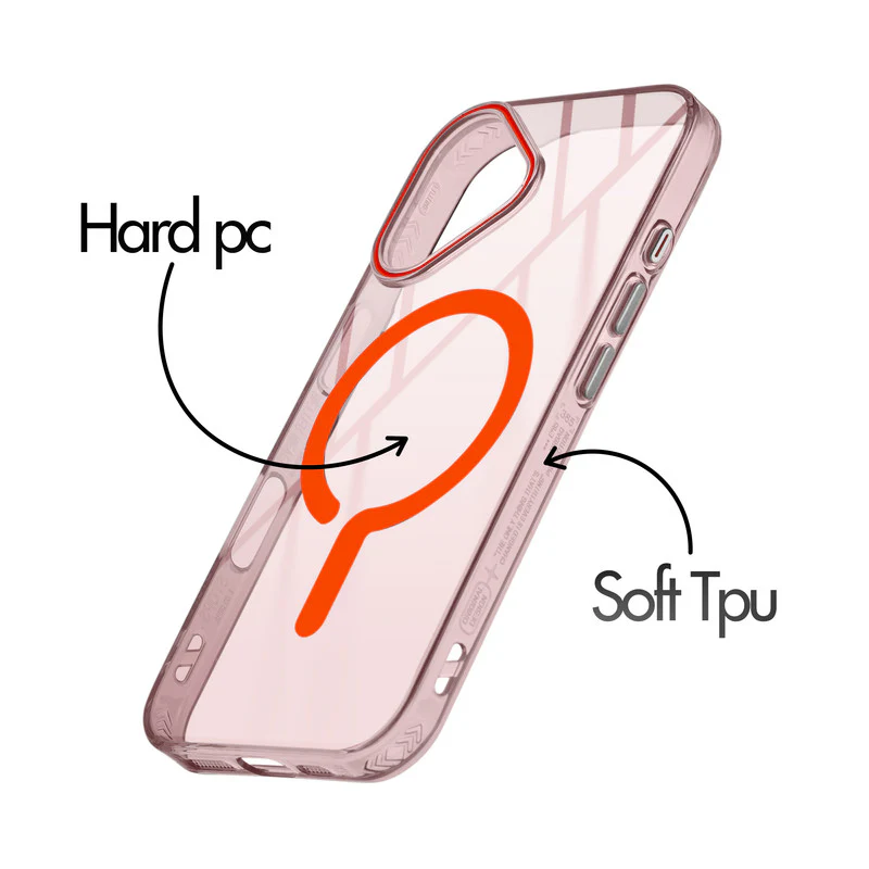 360° Airbag Protection Jelly Transparent Wireless Charging Support Compatible Back Case For Apple iPhone 16 Plus with Metal Finish Buttons - Image 21