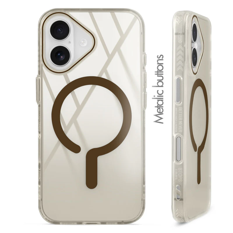360° Airbag Protection Jelly Transparent Wireless Charging Support Compatible Back Case For Apple iPhone 16 Plus with Metal Finish Buttons - Image 6