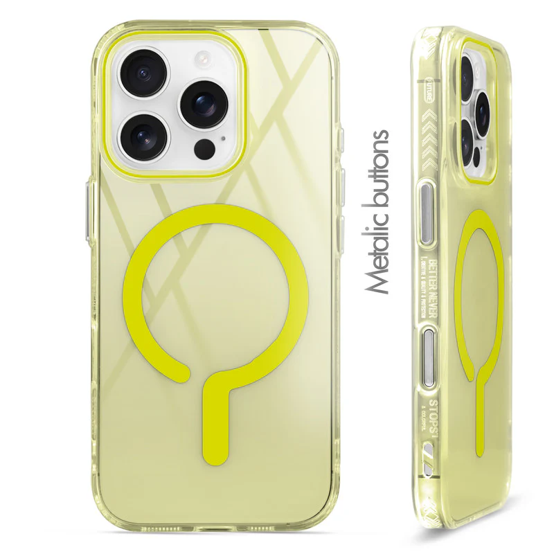 360° Airbag Protection Jelly Transparent Wireless Charging Support Compatible Back Cover For Apple iphone 16 Pro Max with Metal Finish Buttons - Image 24