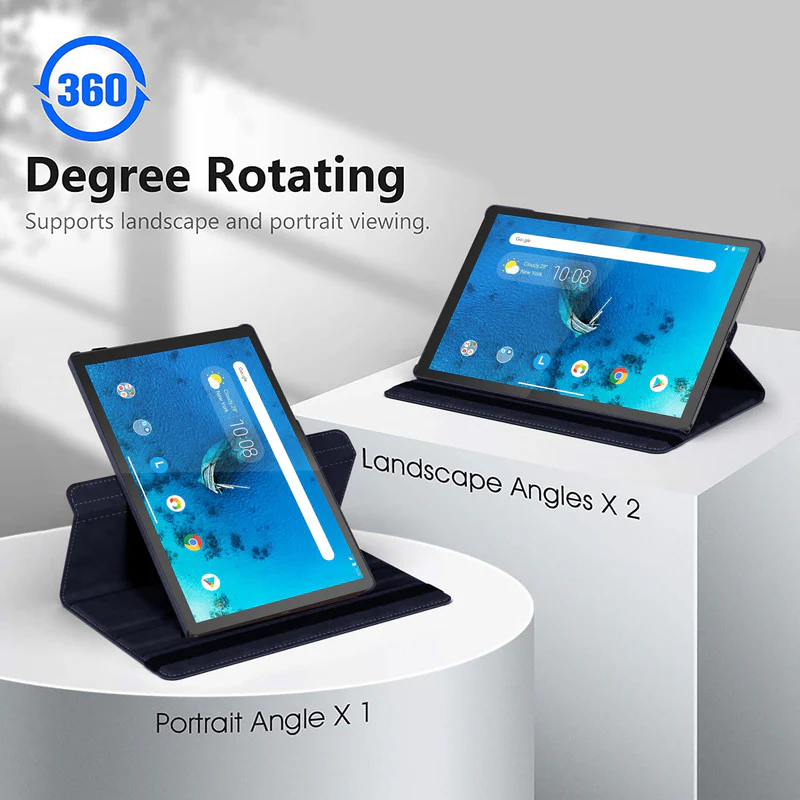 360 Degree Rotating PU Leather Tablet Flip Cover For Lenovo Tab M10 X605 - Image 12