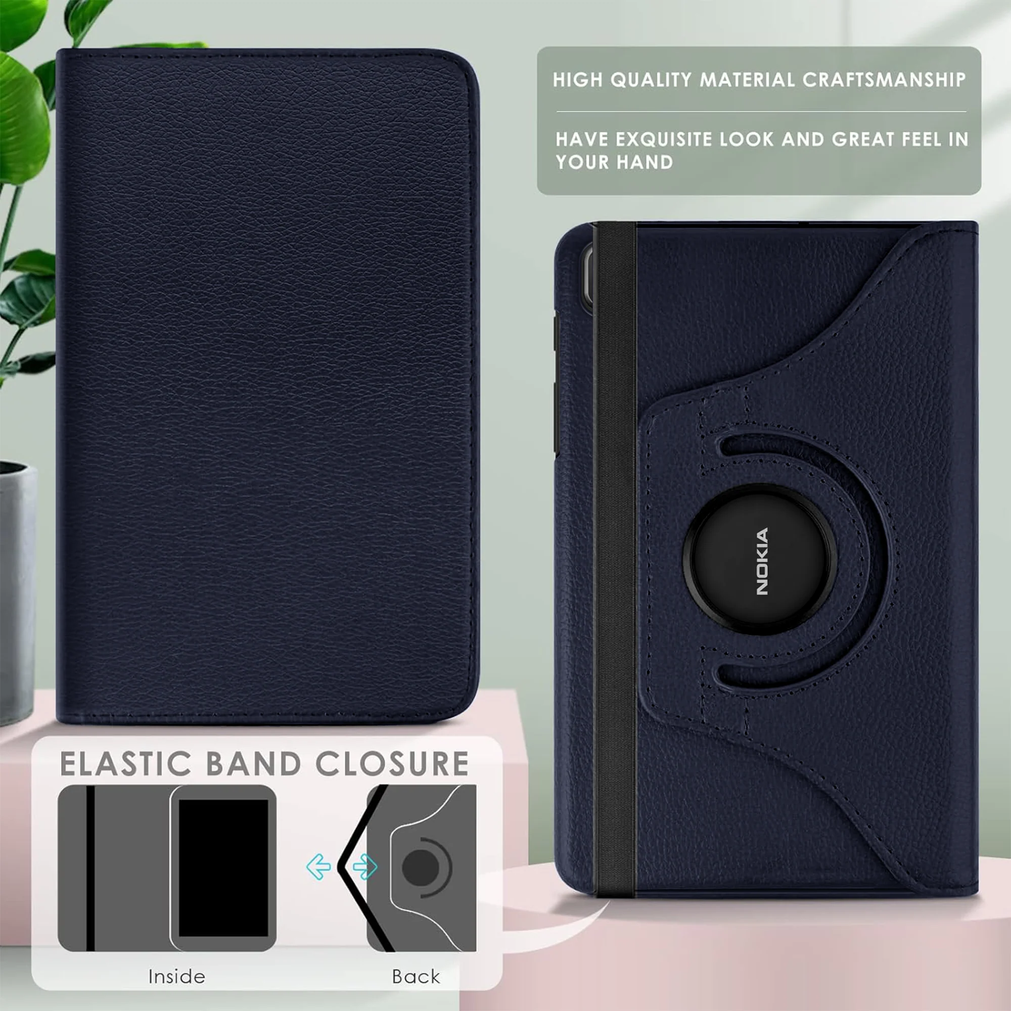 360 Degree Rotating PU Leather Tablet Flip Cover For Nokia T20 - Image 13