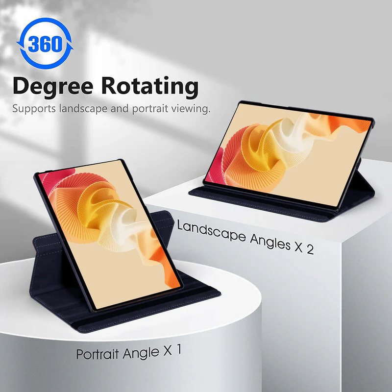 360 Degree Rotating PU Leather Tablet Flip Cover For Realme pad 2 - Image 12