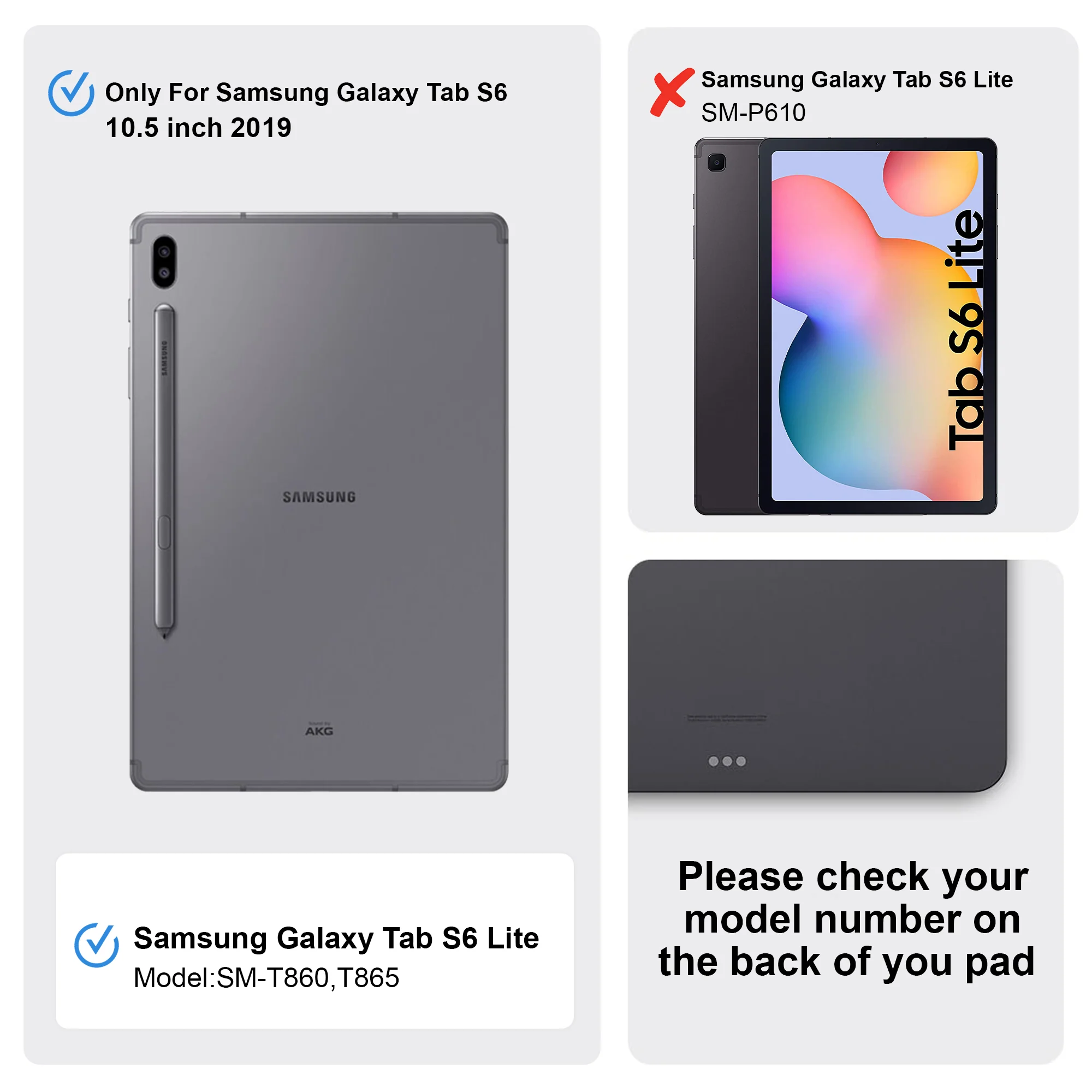 360 Degree Rotating PU Leather Tablet Flip Cover For Samsung Galaxy Tab S6 SM-T860 / T865 - Image 2