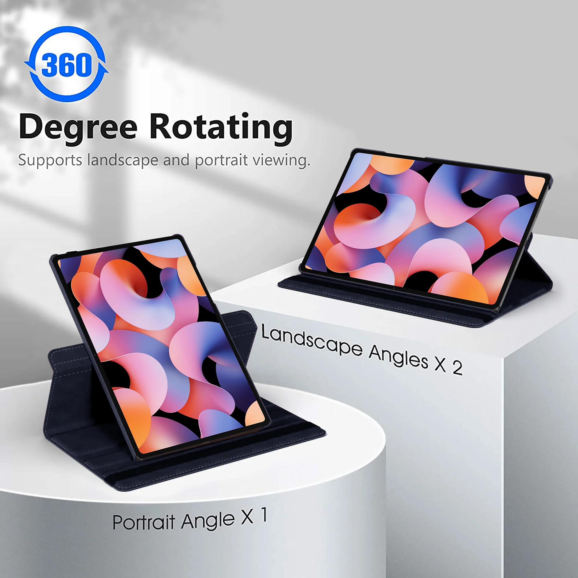 360 Degree Rotating PU Leather Tablet Flip Cover For Xiaomi Pad 6 (11 inches) - Image 12