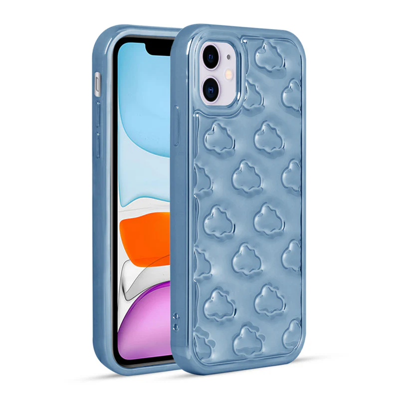3D Cute Cloud Pattern Back Cover for Apple iPhone 11 - Image 9