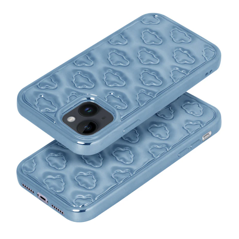 3D Cute Cloud Pattern Back Cover for Apple iPhone 13 - Image 9