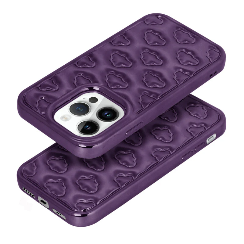 3D Cute Cloud Pattern Back Cover for Apple iPhone 14 Pro - Image 24