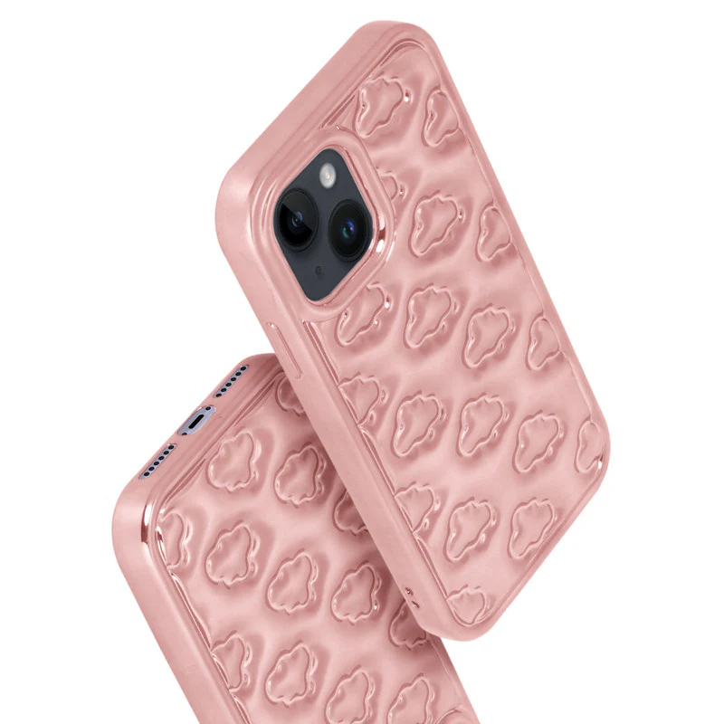 3D Cute Cloud Pattern Back Cover for Apple iPhone 15 - Image 23