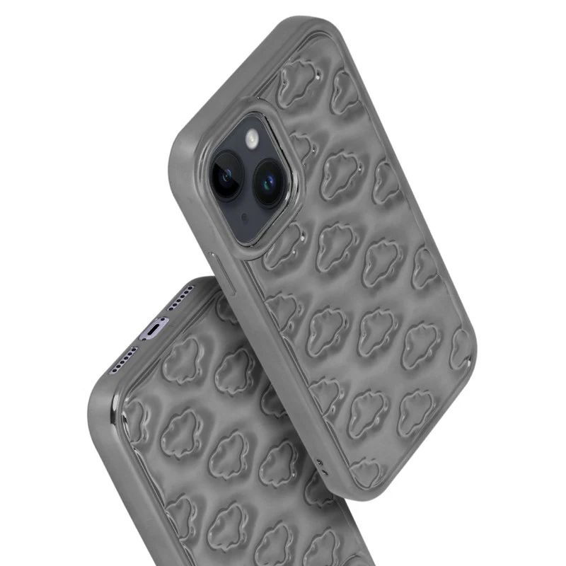 3D Cute Cloud Pattern Back Cover for Apple iPhone 15 Plus - Image 20