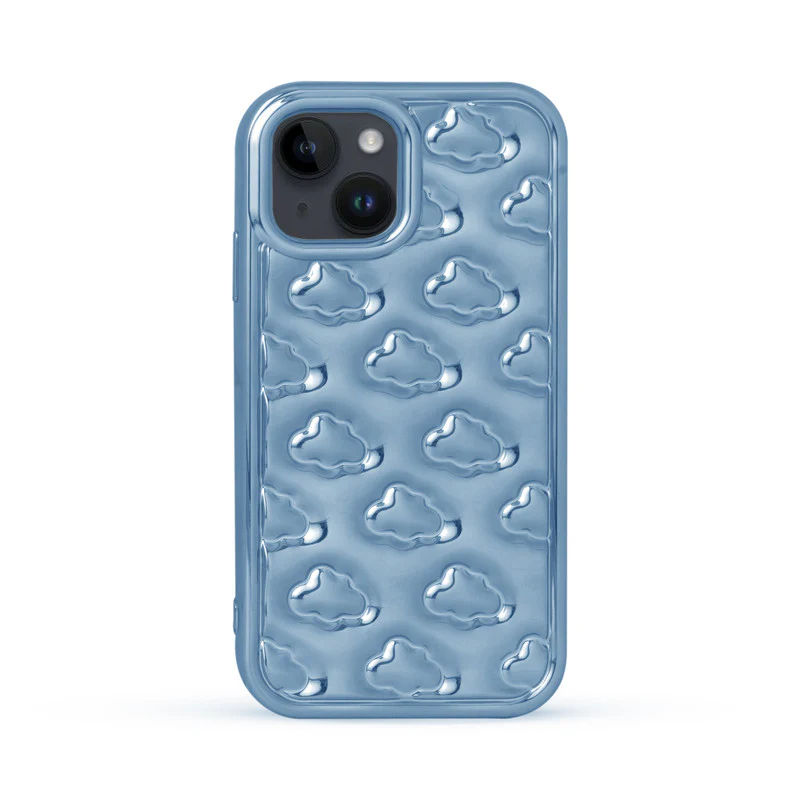 3D Cute Cloud Pattern Back Cover for Apple iPhone 15 Plus - Image 8