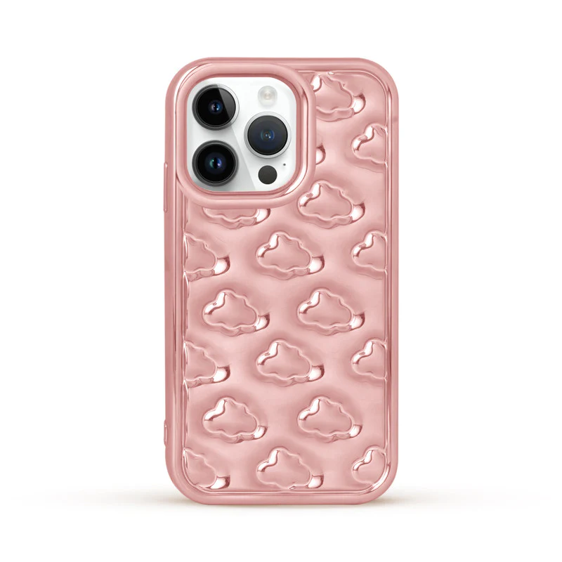 3D Cute Cloud Pattern Back Cover for Apple iPhone 15 Pro - Image 23