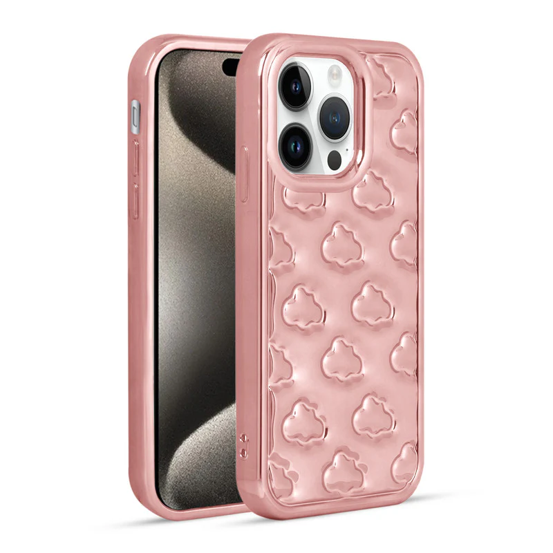 3D Cute Cloud Pattern Back Cover for Apple iPhone 15 Pro Max - Image 17