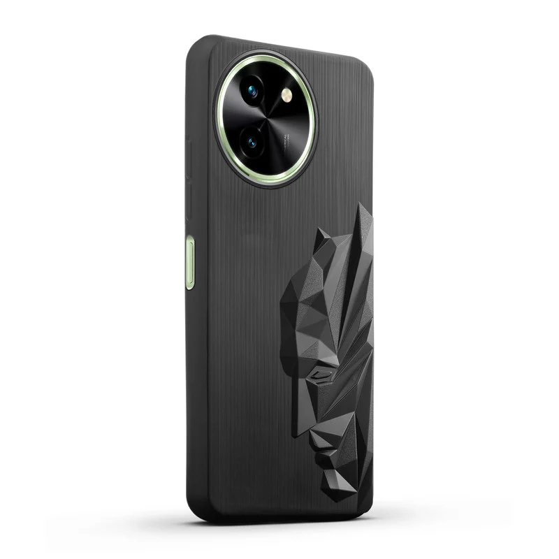 3D Design Camera Ring Case For Vivo T3x 5G