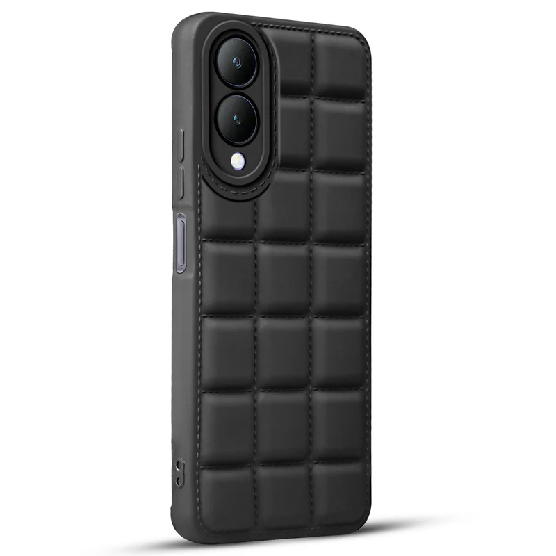 3D Grid Thread Design Silicone Phone Case Cover for Vivo Y17s - Image 4