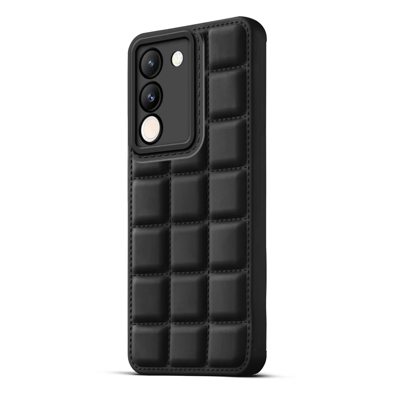 3D Grid Thread Design Silicone Phone Case Cover for Vivo Y200 5G - Image 3