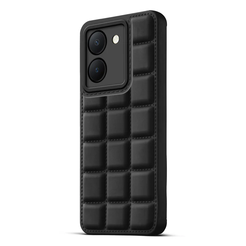 3D Grid Thread Design Silicone Phone Case Cover for Vivo Y36 4G - Image 3