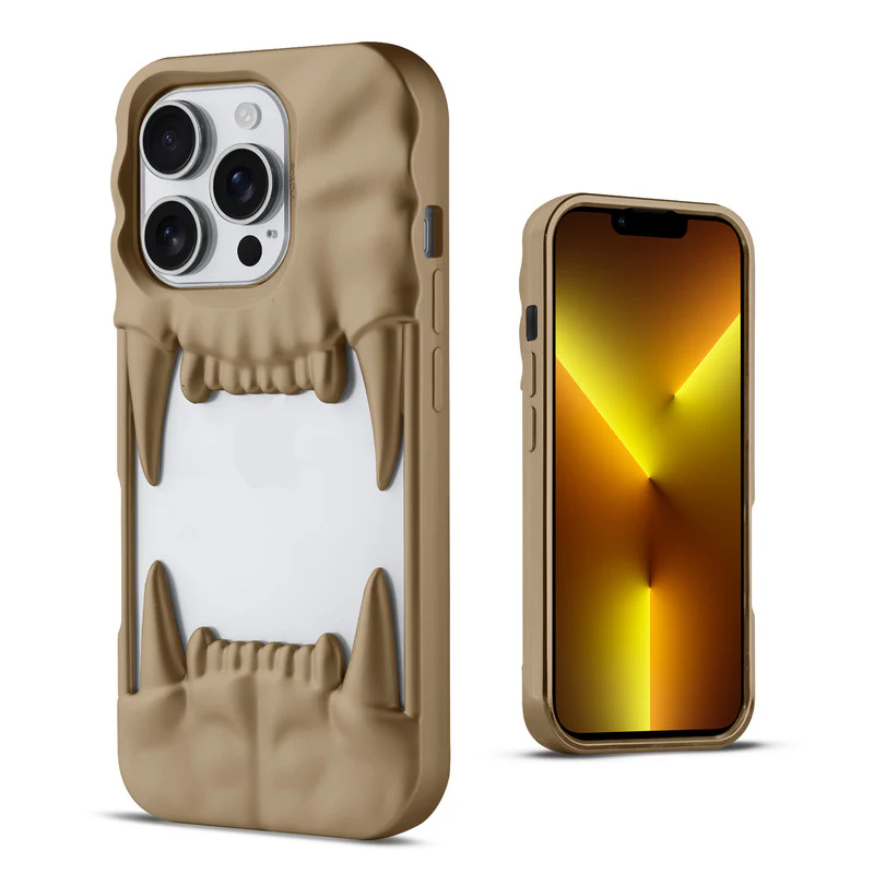 3D Tiger Fang Back Case for Apple iPhone 13 Pro Max, A Wild and Fearless Vibe - Image 4
