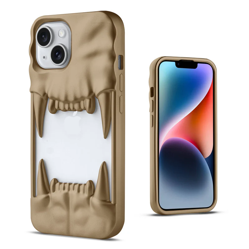 3D Tiger Fang Back Case for Apple iPhone 14, A Wild and Fearless Vibe - Image 10