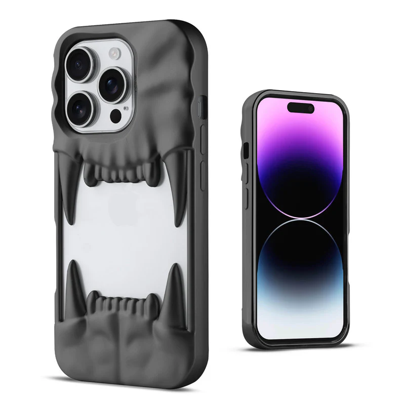 3D Tiger Fang Back Case for Apple iPhone 14 Pro Max, A Wild and Fearless Vibe - Image 4