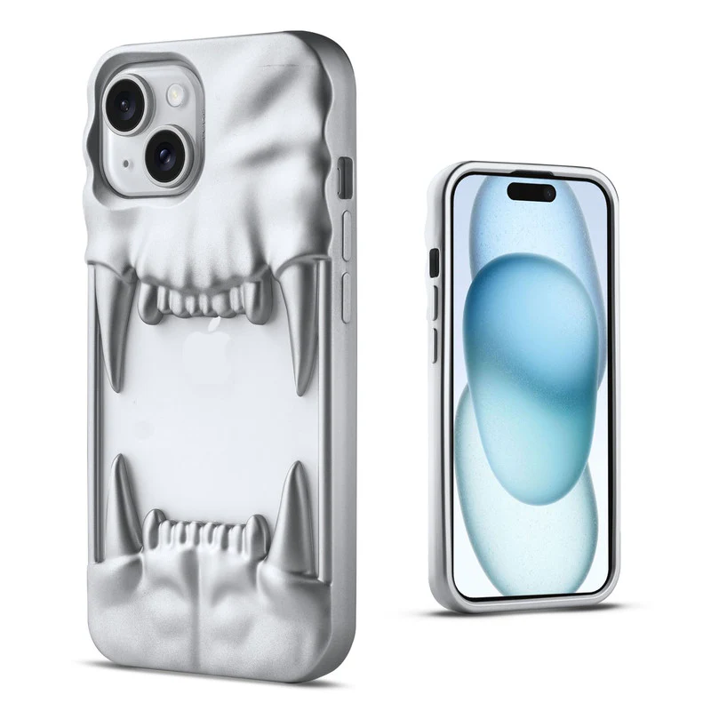 3D Tiger Fang Back Case for Apple iPhone 15, A Wild and Fearless Vibe - Image 28