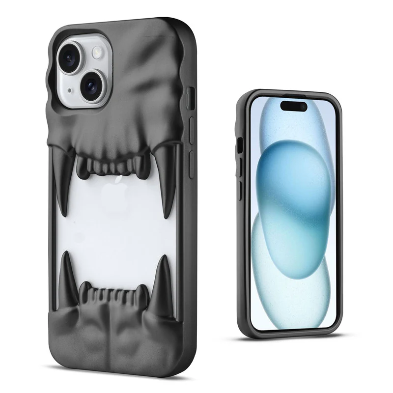 3D Tiger Fang Back Case for Apple iPhone 15, A Wild and Fearless Vibe - Image 4