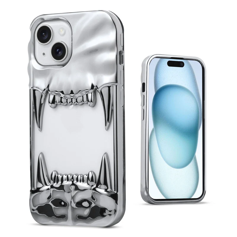 3D Tiger Fang Back Case for Apple iPhone 15, A Wild and Fearless Vibe - Image 40