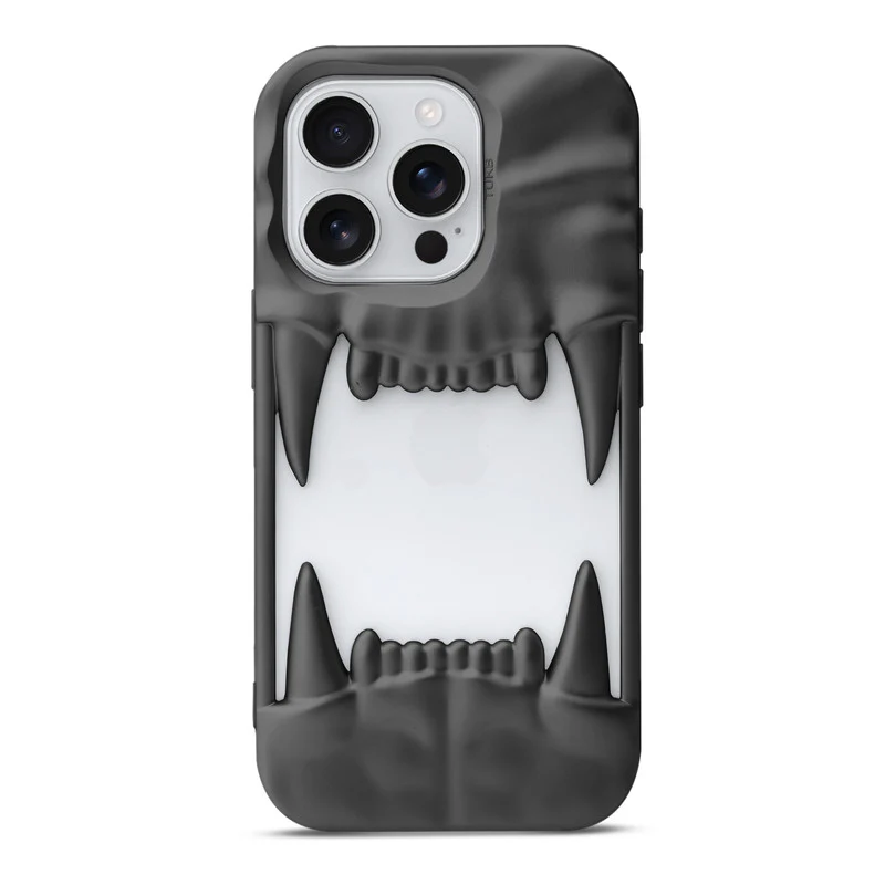 3D Tiger Fang Back Case for Apple iPhone 15 Pro, A Wild and Fearless Vibe - Image 5