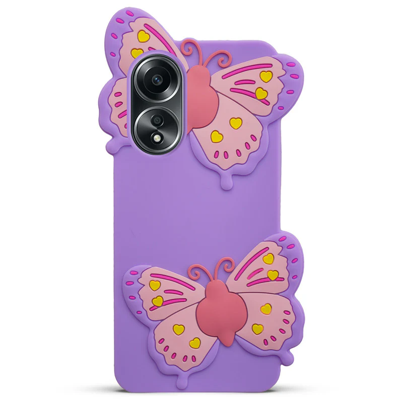 3D Vibrant Butterfly Silicone Phone Case For Oppo A58 4G - Image 16