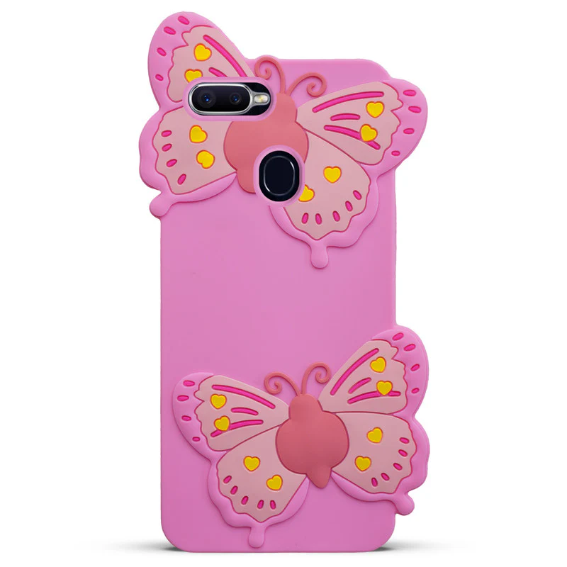 3D Vibrant Butterfly Silicone Phone Case For Oppo F9 Pro - Image 16