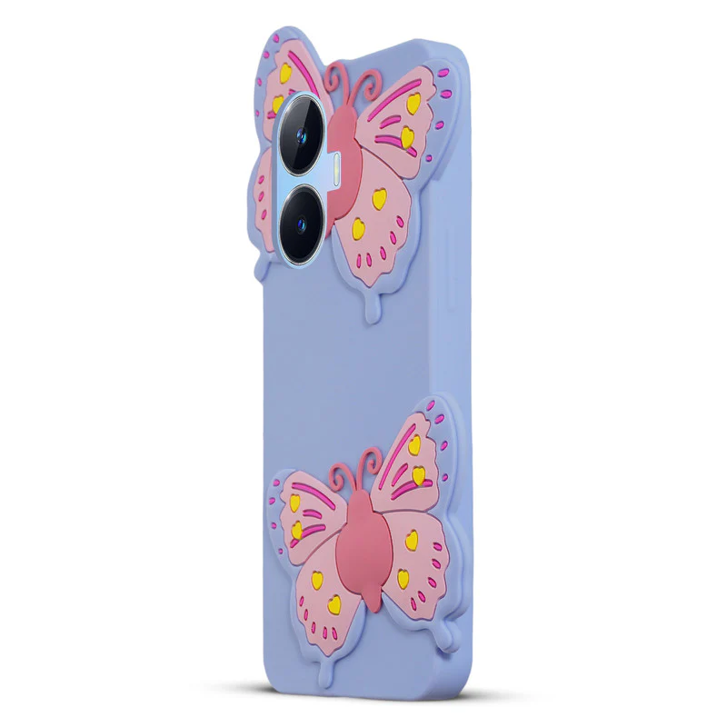 3D Vibrant Butterfly Silicone Phone Case For Realme C55 - Image 8