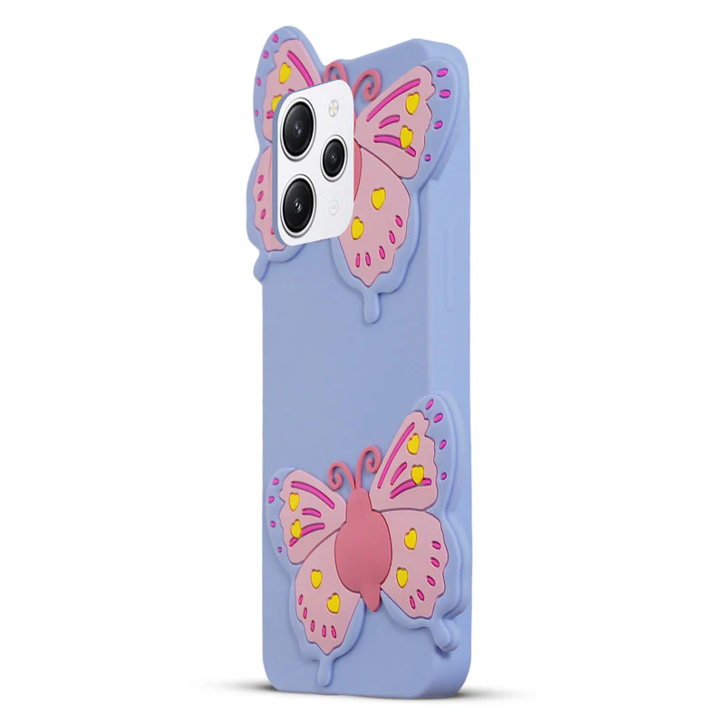 3D Vibrant Butterfly Silicone Phone Case For Redmi 12 4G - Image 10