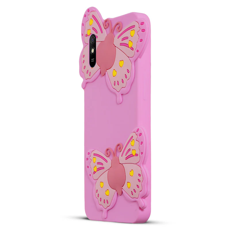 3D Vibrant Butterfly Silicone Phone Case For Redmi 9A - Image 18