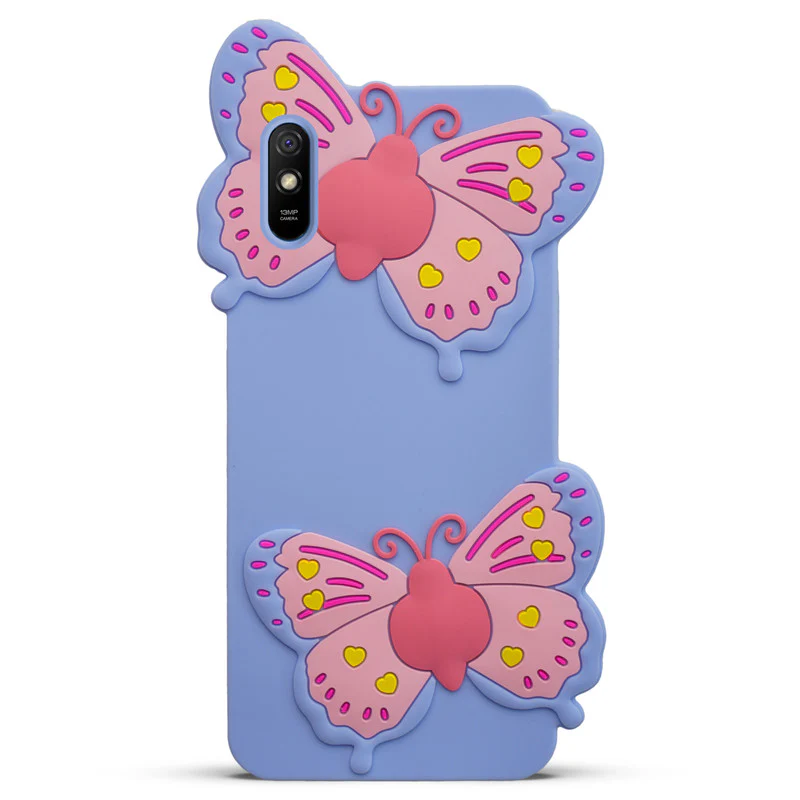 3D Vibrant Butterfly Silicone Phone Case For Redmi 9A - Image 6
