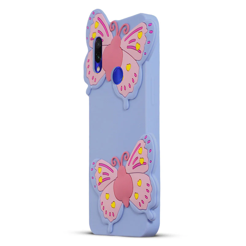 3D Vibrant Butterfly Silicone Phone Case For Redmi Note 7 - Image 8