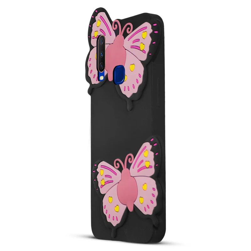 3D Vibrant Butterfly Silicone Phone Case For Vivo Y15 - Image 3