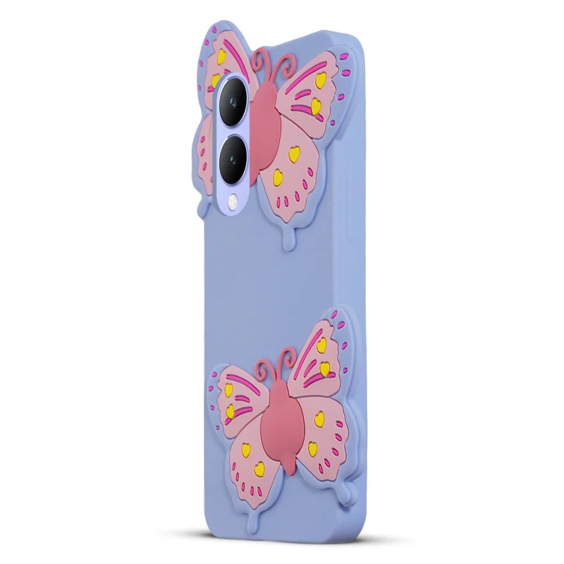 3D Vibrant Butterfly Silicone Phone Case For Vivo Y17s - Image 10