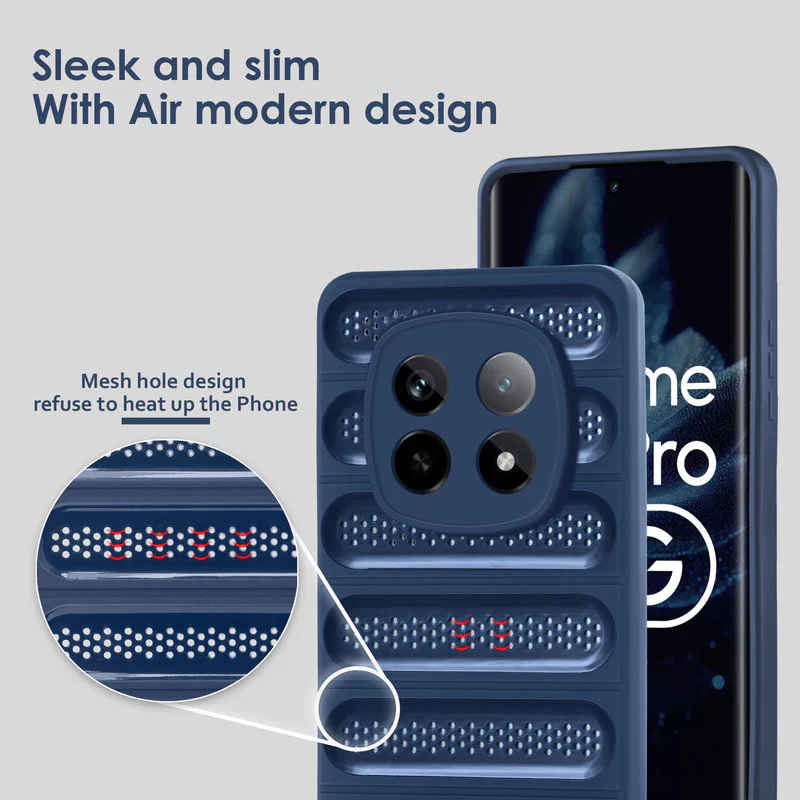 Advanced Perforated Breathable With Rugged Back Cover Case For Realme P2 Pro 5G - Image 11