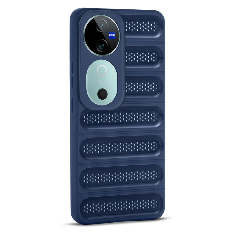 Advanced Perforated Breathable With Rugged Back Cover Case For Vivo V40 5G - Image 7
