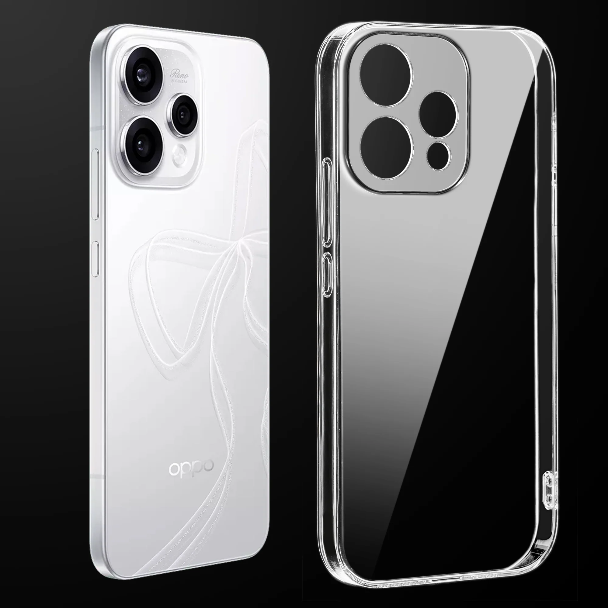 Crystal Clear Hard Anti-Yellow Transparent Back Cover Case For Oppo Reno 15 5G