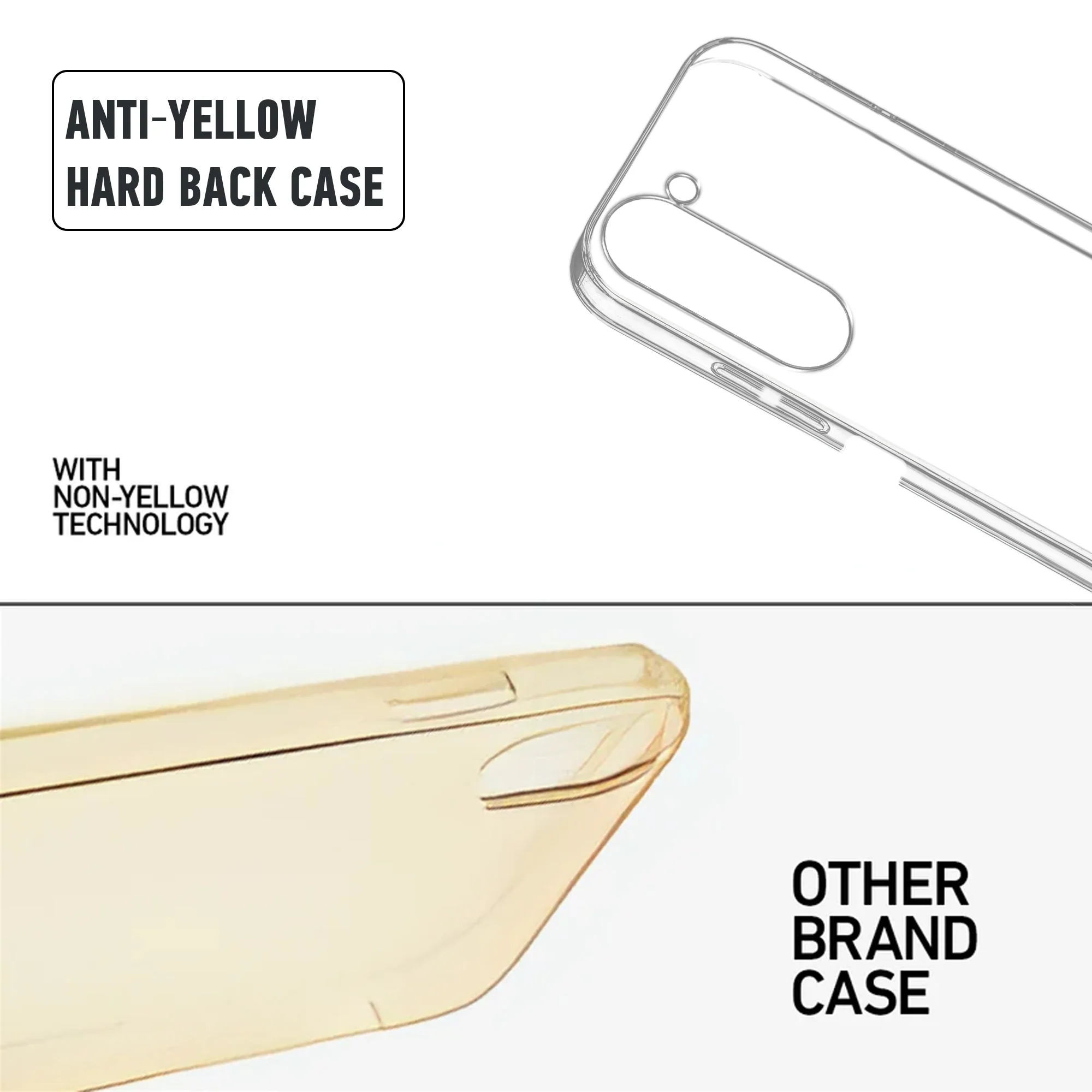 Crystal Clear Hard Anti-Yellow Transparent Back Cover Case For Vivo Y19 5G - Image 8